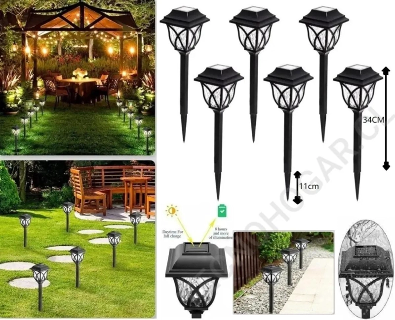 ESTACA SOLAR LED PARA JARDIN RESISTENTE A LLUVIA X6 - 4