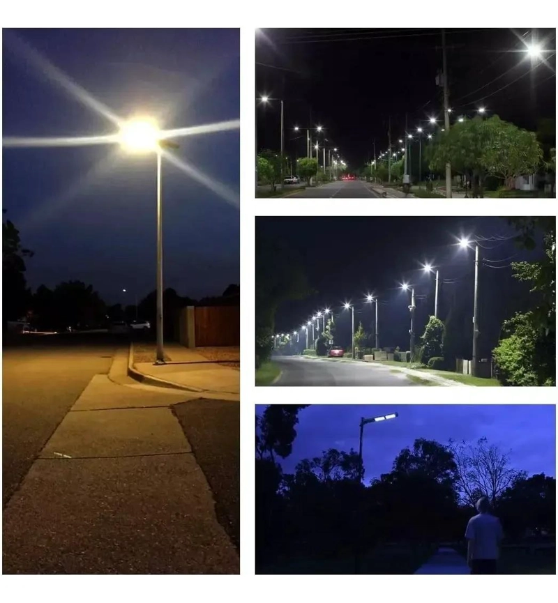 FOCO LED SOLAR 120W CON CONTROL Y POSTE BLANCO - 5