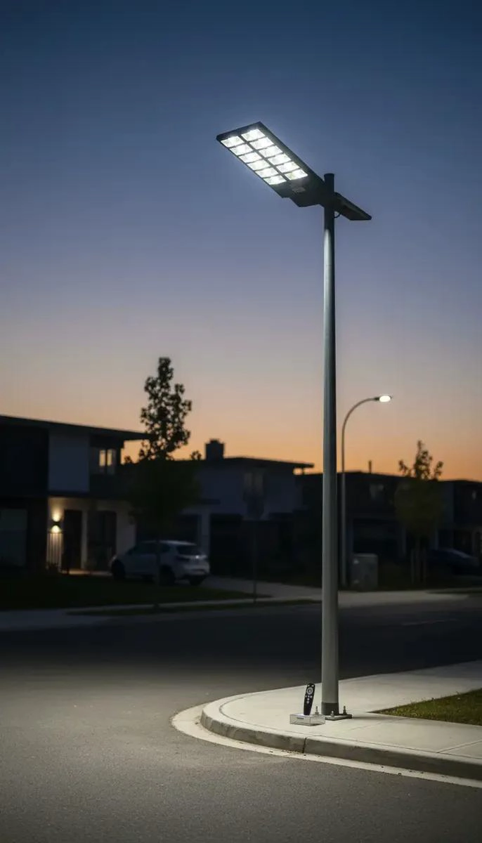 FOCO SOLAR LED GRANDE 8000W CON CONTROL Y SOPORTE - 2