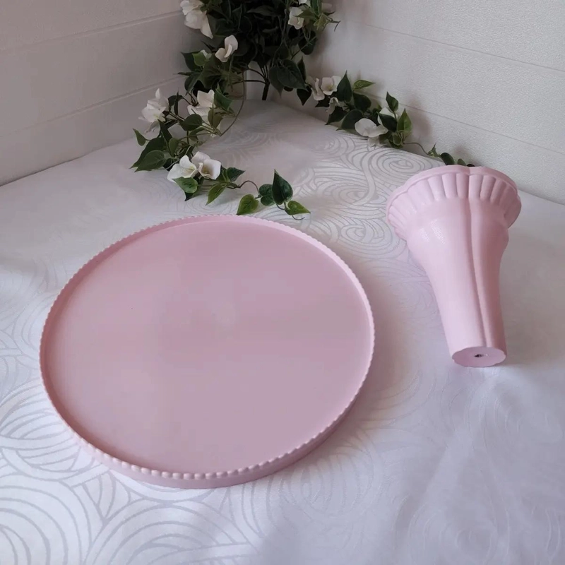 SET 2 PORTA TORTAS REDONDOS CON PEDESTAL 32CM - 2