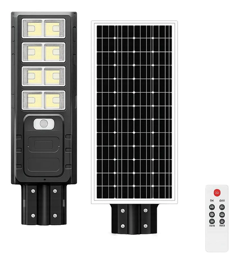 FOCO SOLAR LED 1200W CON SENSOR Y CONTROL REMOTO - 1