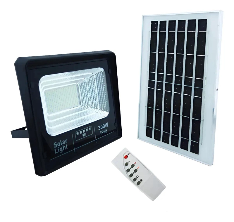 PROYECTOR SOLAR LED 300W CON 252 LEDS Y PANEL SOLAR - 2