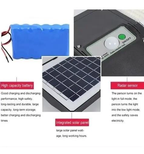 FOCO LED SOLAR 400W CON SENSOR Y ANCLAJE - 1