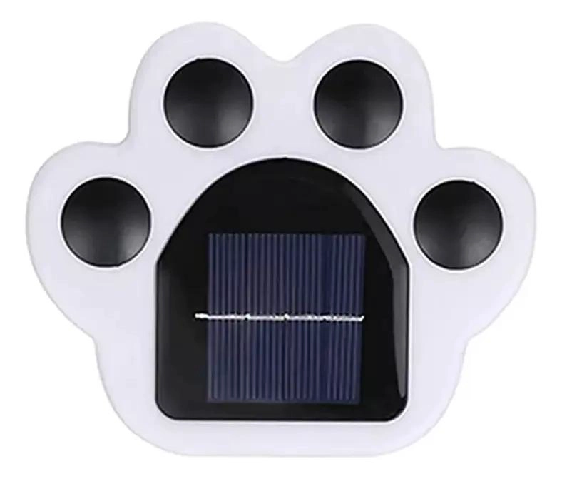 LUZ SOLAR DE JARDIN CON 4 ESTACAS Y DISEÑO DE HUELLA - 3