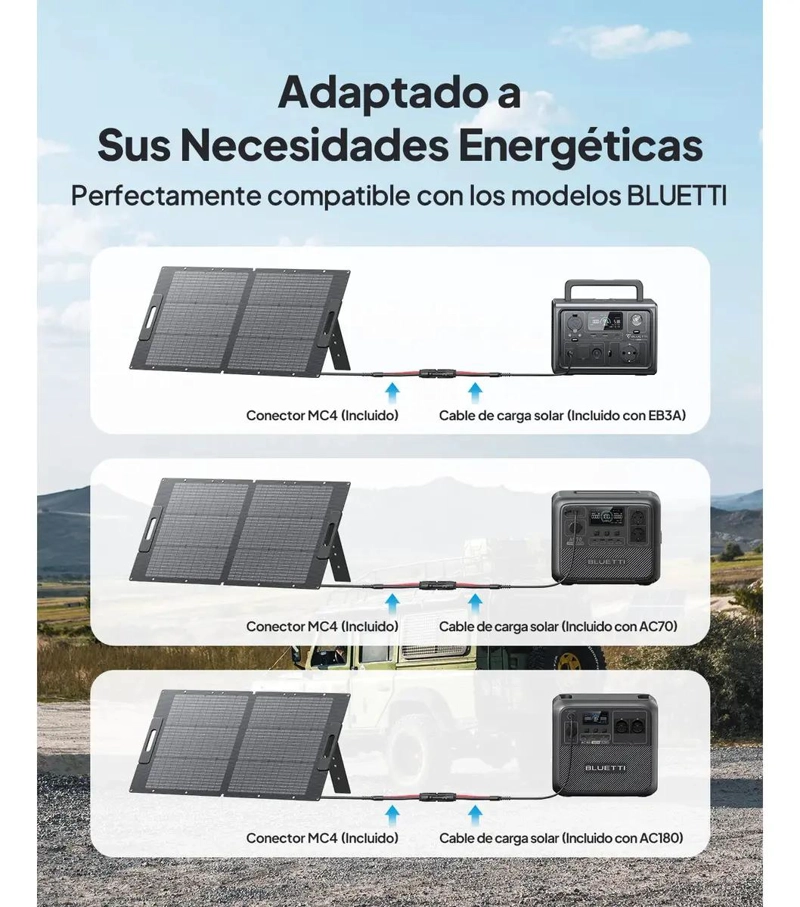 PANEL SOLAR PORTATIL 100W 24.6V PARA GENERADOR - 4