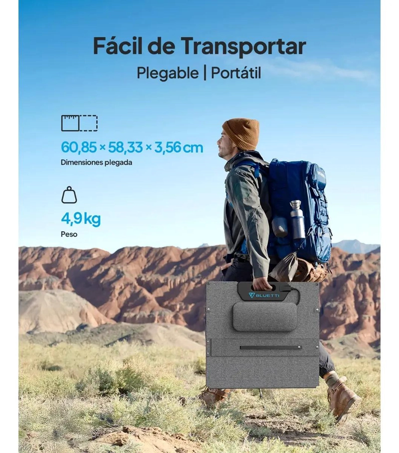 PANEL SOLAR PORTATIL 100W 24.6V PARA GENERADOR - 5