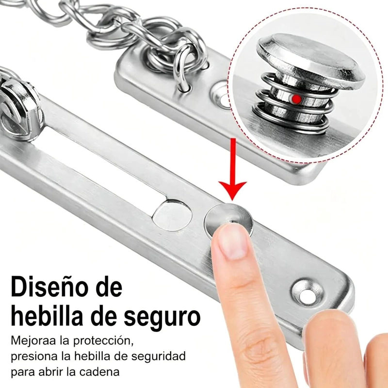 JUEGO 2 CERRADURAS CADENA SEGURIDAD PARA PUERTAS Y VENTAS - 5