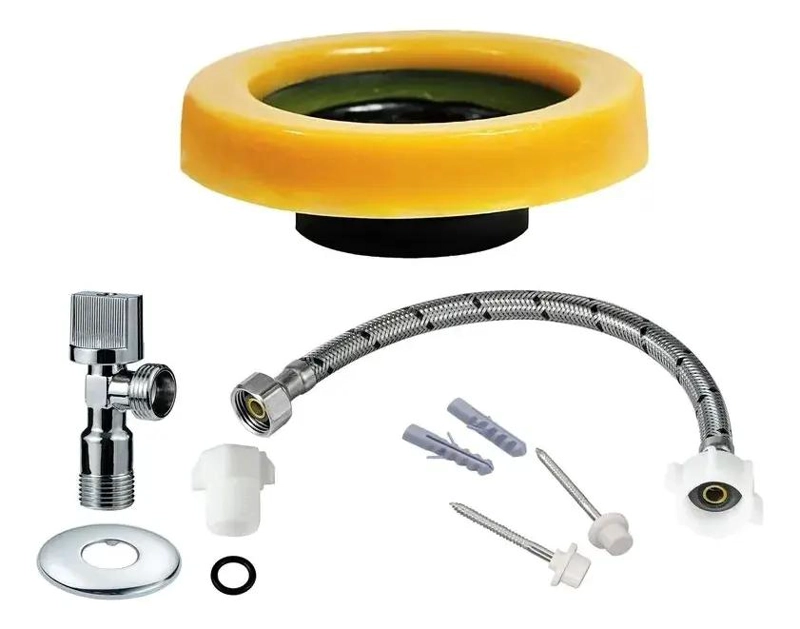 KIT COMPLETO PARA INSTALACION DE WC CON LLAVE FLEXIBLE - 3