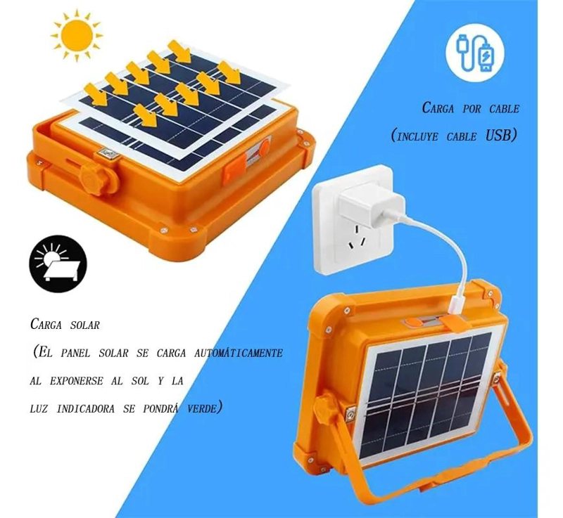 LAMPARA LED SOLAR PORTATIL IP66 PARA EMERGENCIAS - 4