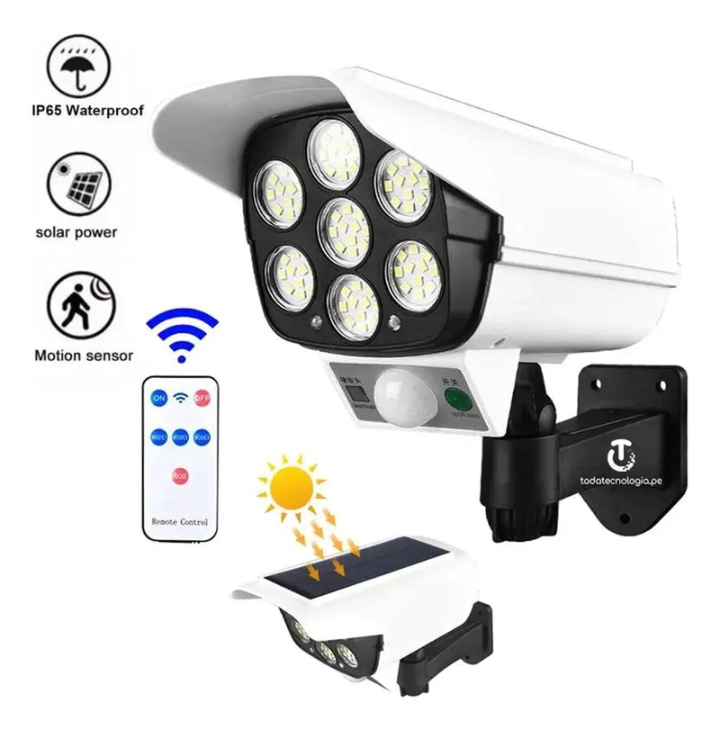 LUZ SOLAR CON SENSOR DE MOVIMIENTO Y PROTECCION IP66 - 5