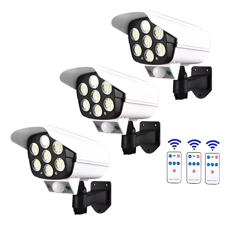 PACK 3 FOCOS SOLARES LED 150W CON SENSOR DE MOVIMIENTO - 2