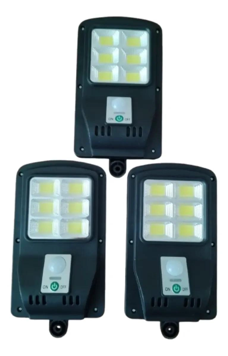PACK 3 FOCOS SOLARES LED EXTERIOR CON CONTROL Y SENSOR - 1