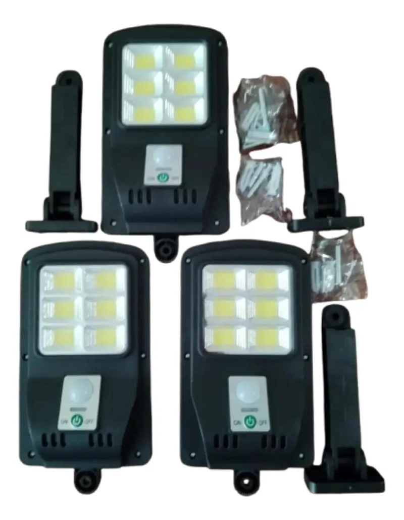 PACK 3 FOCOS SOLARES LED EXTERIOR CON CONTROL Y SENSOR - 2