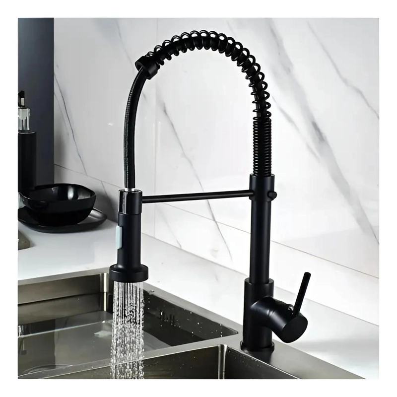 LLAVE PARA GRIFO DE BAÑO Y COCINA MONOMANDO NEGRA - 1