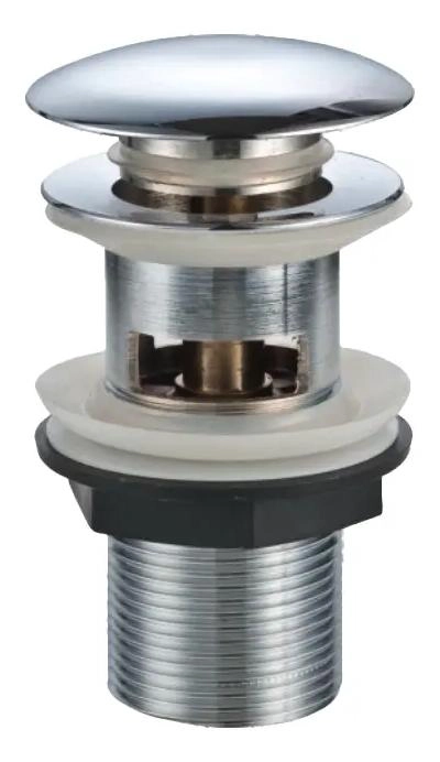 DESAGÜE POP-UP 1.1/4 CON TAPON CROMADO Y REBALSE - 1
