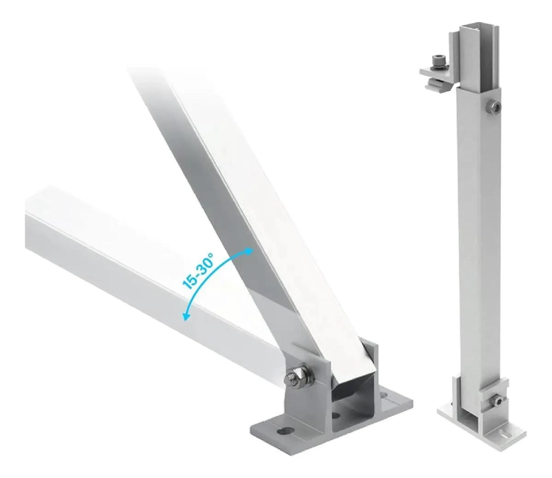 SOPORTE DE ANGULO AJUSTABLE PARA PANEL SOLAR 15° A 30° - 2