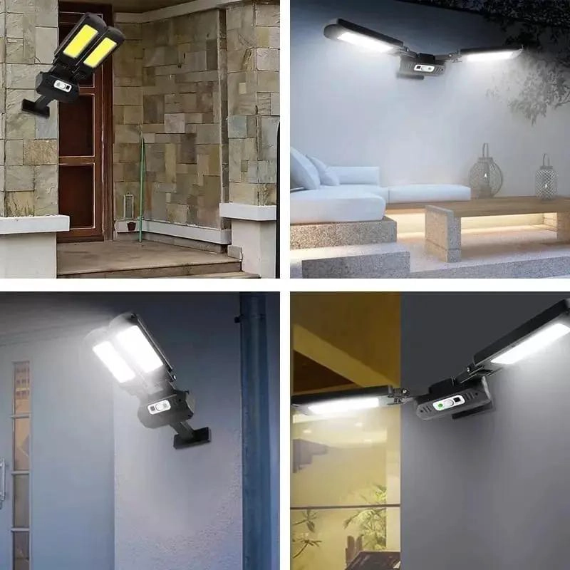 FOCO SOLAR DOBLE CON SENSOR Y CONTROL 200 LEDS - 2