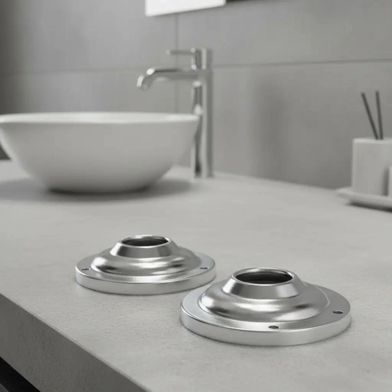 SET 2 FLANCHES METAL PARA BARRA DE BAÑO 19 MM - 1
