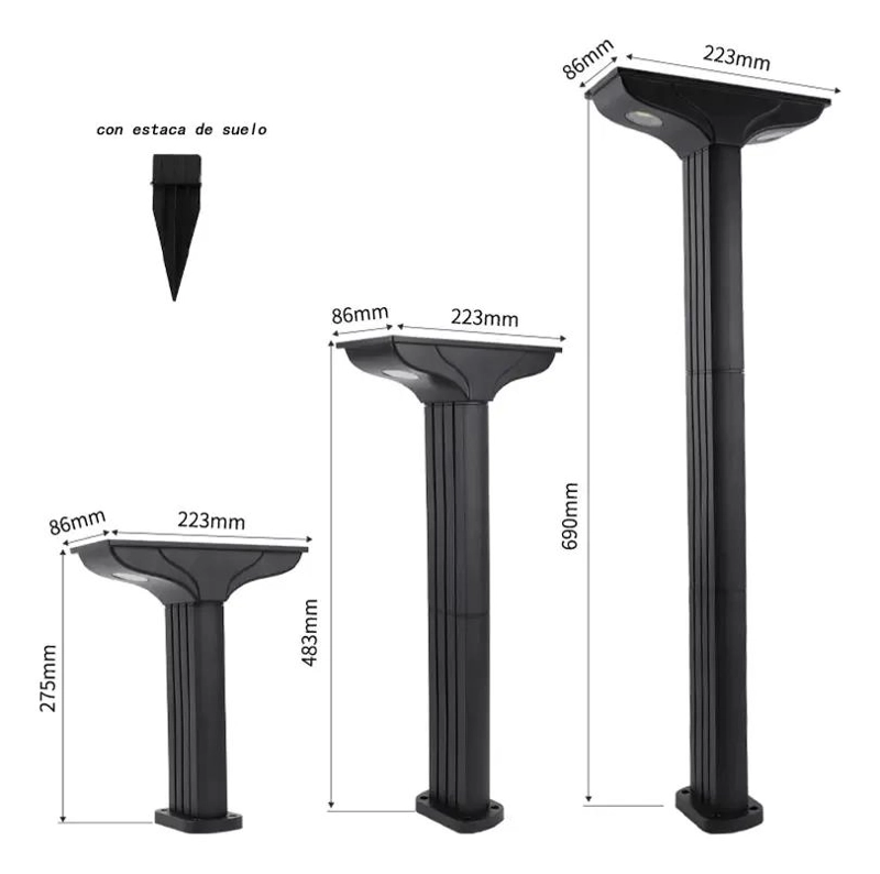 LAMPARAS SOLARES PARA JARDIN EXTERIOR 2 UNIDADES - 2
