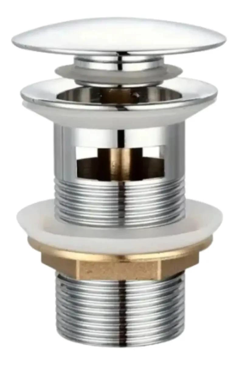 DESAGÜE METALICO CLICK CLACK CON SIFON CROMADO CORRUGADO - 2
