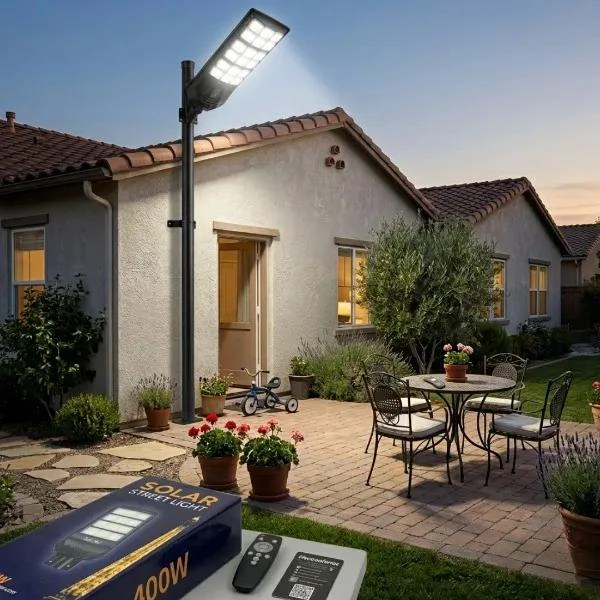 FOCO SOLAR TIPO POSTE 400W CON SOPORTE Y CONTROL - 2