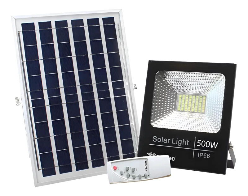 FOCO REFLECTOR SOLAR 500W CON CONTROL REMOTO PARA EXTERIO - 1