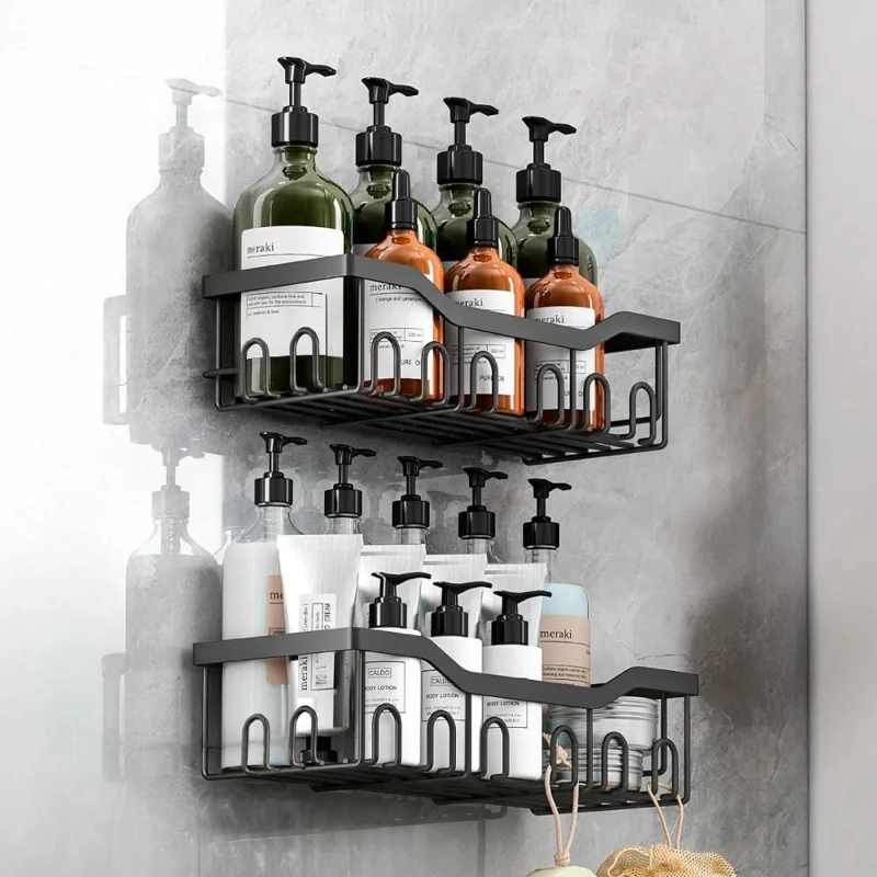SET 2 REPISAS ADHESIVAS INOXIDABLES PARA DUCHA - 1
