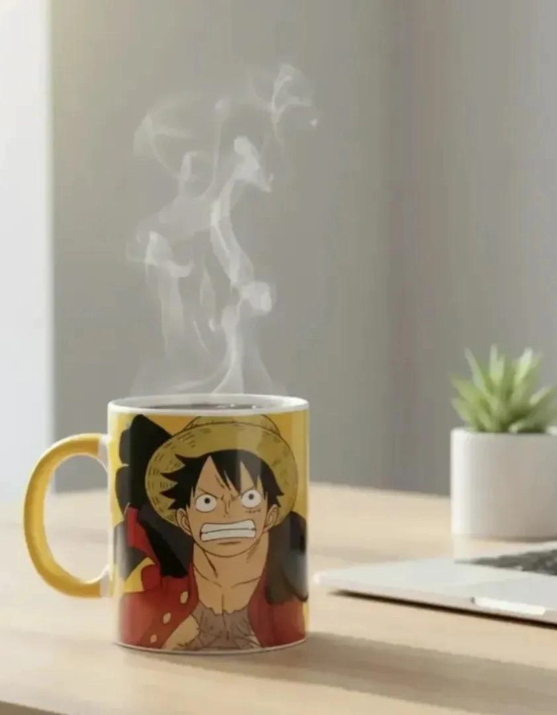 TAZON DE CERAMICA 325ML CON DISEÑO LUFFY - 2