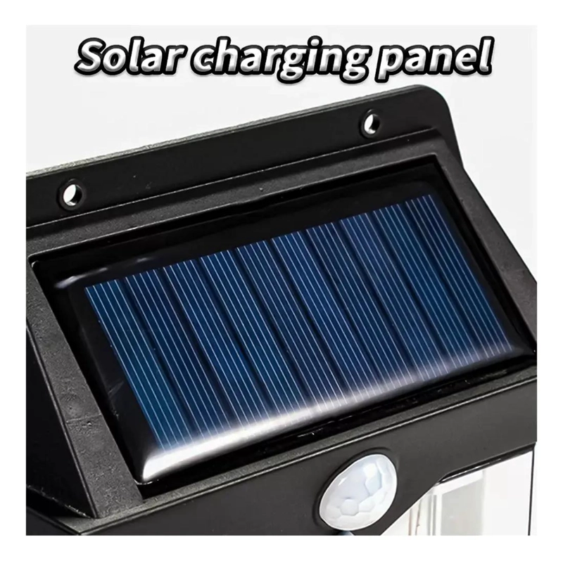 FAROL SOLAR DE PARED CON SENSOR Y 2 LEDS LUZ CALIDA - 5