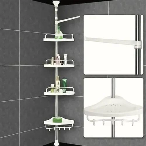 ORGANIZADOR ESQUINERO AJUSTABLE PARA BAÑO 4 PISOS - 4