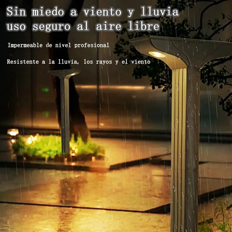 LUZ SOLAR LED IMPERMEABLE PARA JARDIN CON 3 NIVELES DE BR - 5