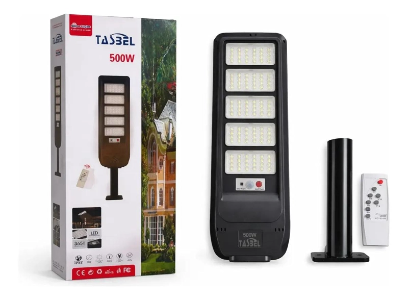 FOCO SOLAR LED 500W CON SENSOR DE MOVIMIENTO PARA EXTERIO - 1