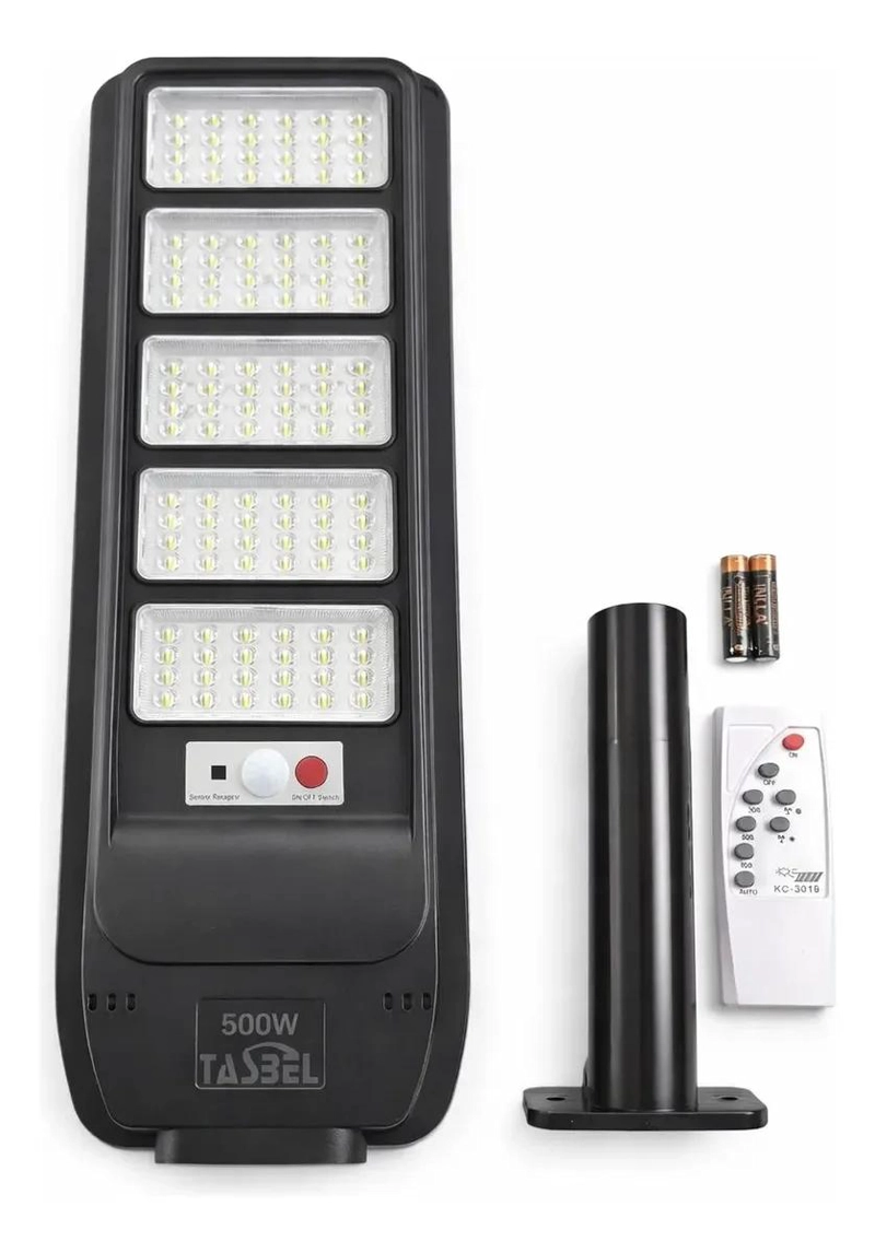 FOCO SOLAR LED 500W CON SENSOR DE MOVIMIENTO PARA EXTERIO - 3