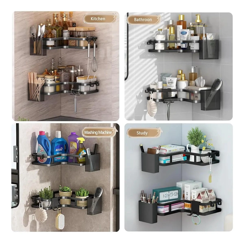 ORGANIZADOR ESQUINERO ADHESIVO ACERO INOXIDABLE - 5