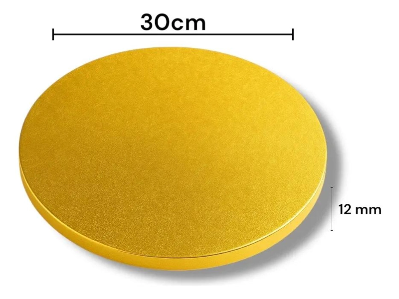 PACK 5 BASES DORADAS PARA TORTA PLUMAVIT 30CM - 2