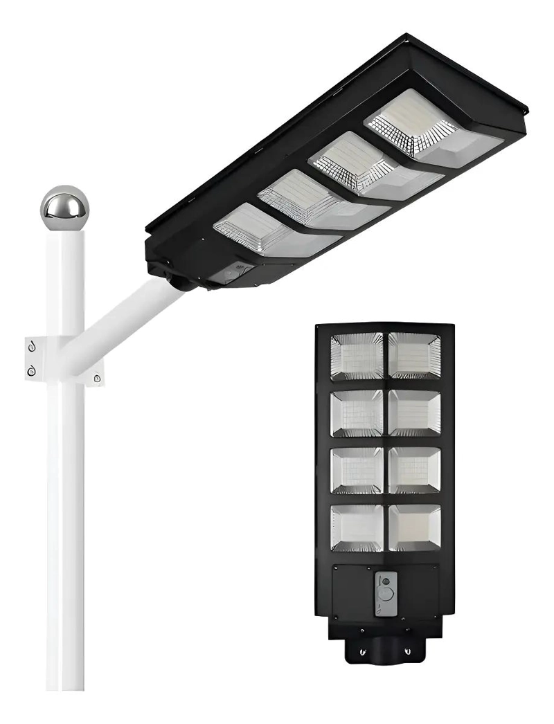 FOCO LED SOLAR 400W PARA POSTE EXTERIOR CON SOPORTE - 1