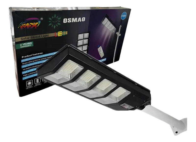 FOCO LED SOLAR 400W PARA POSTE EXTERIOR CON SOPORTE - 2
