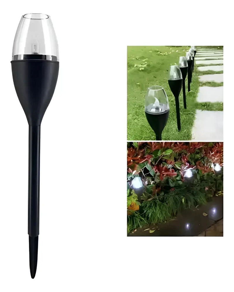 KIT 10 FOCOS ESTACAS SOLARES LED PARA JARDIN - 1