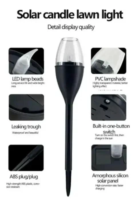 KIT 10 FOCOS ESTACAS SOLARES LED PARA JARDIN - 2