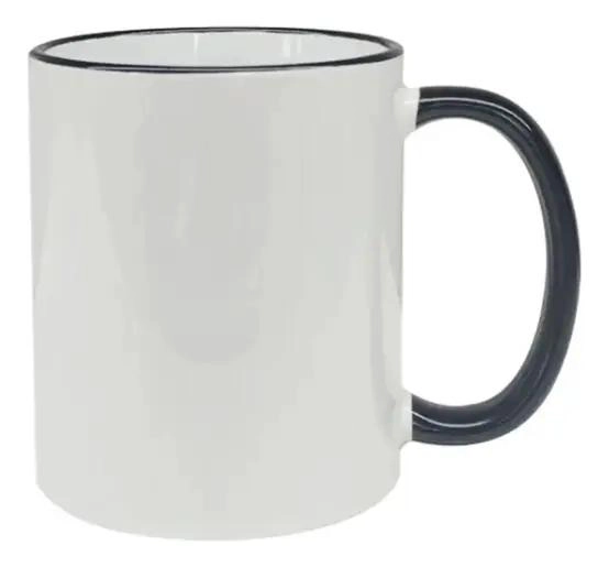 TAZA BLANCA PARA SUBLIMACION 11 OZ CON ASA COLOR - 3