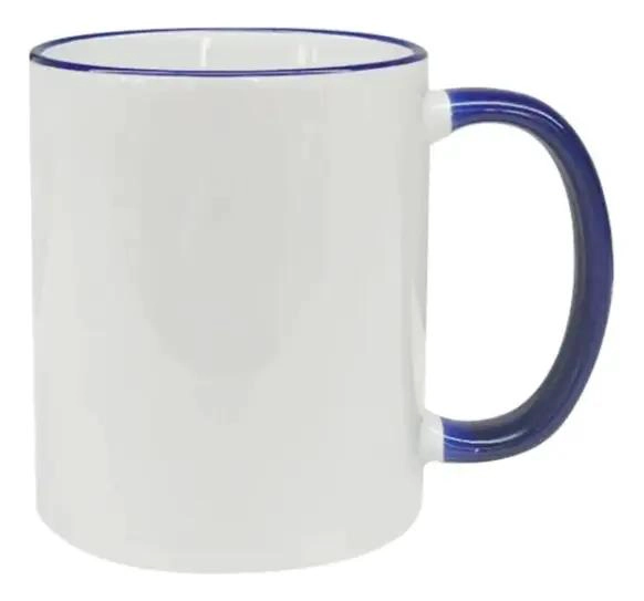 TAZA BLANCA PARA SUBLIMACION 11 OZ CON ASA COLOR - 4