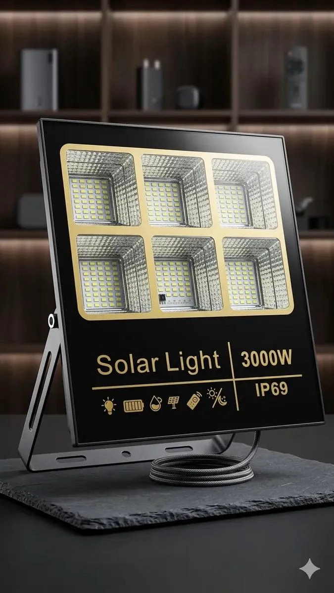FOCO SOLAR LED 3000W IP69 SUPER POTENTE 6 UNIDADES - 2