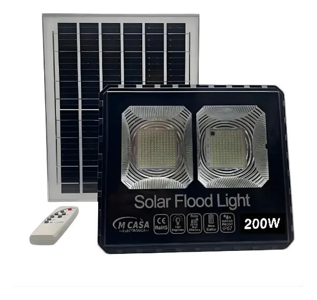 FOCO LED 200W CON PANEL SOLAR INDEPENDIENTE - 1