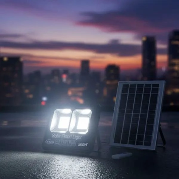 FOCO LED 200W CON PANEL SOLAR INDEPENDIENTE - 2