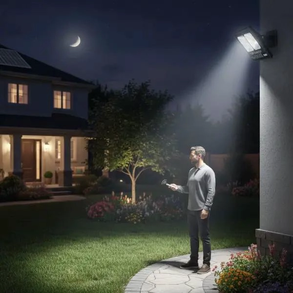 FOCO LED 200W CON PANEL SOLAR INDEPENDIENTE - 4