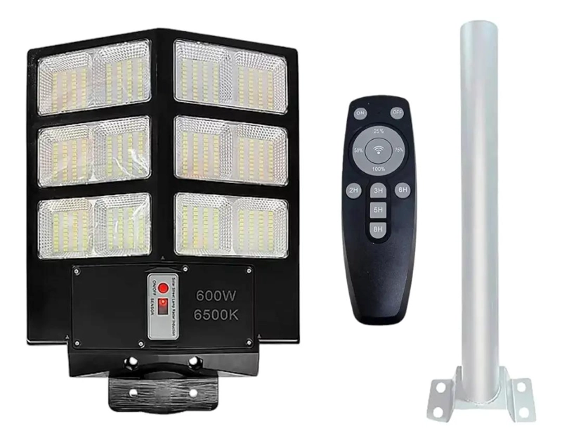FOCO LED SOLAR 600W CON PANEL GRAN ANGULAR - 2
