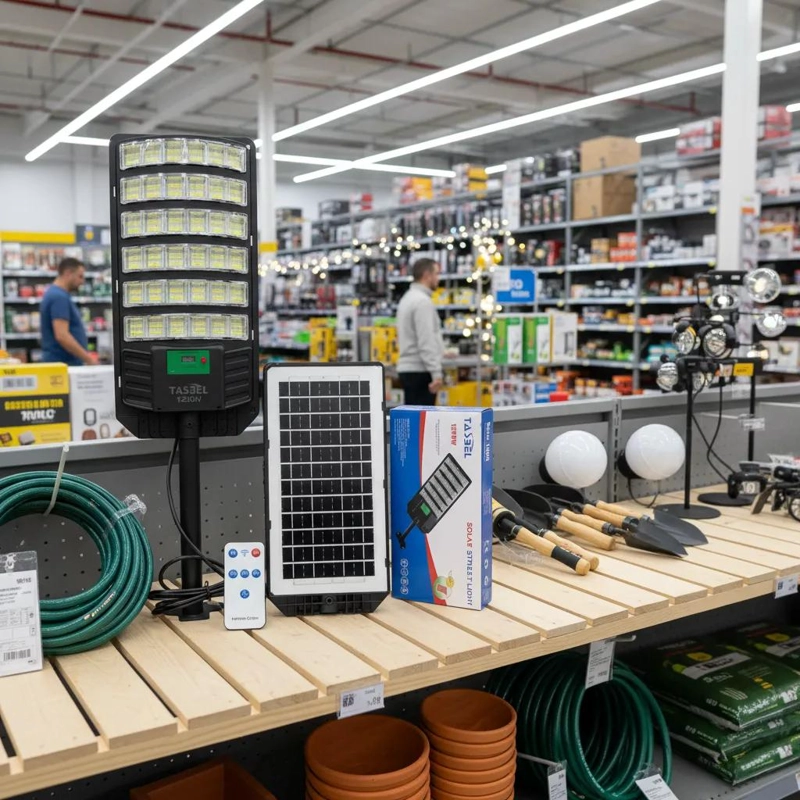 FOCO SOLAR LED PARA POSTE 1200W CON SENSOR Y CONTROL - 2