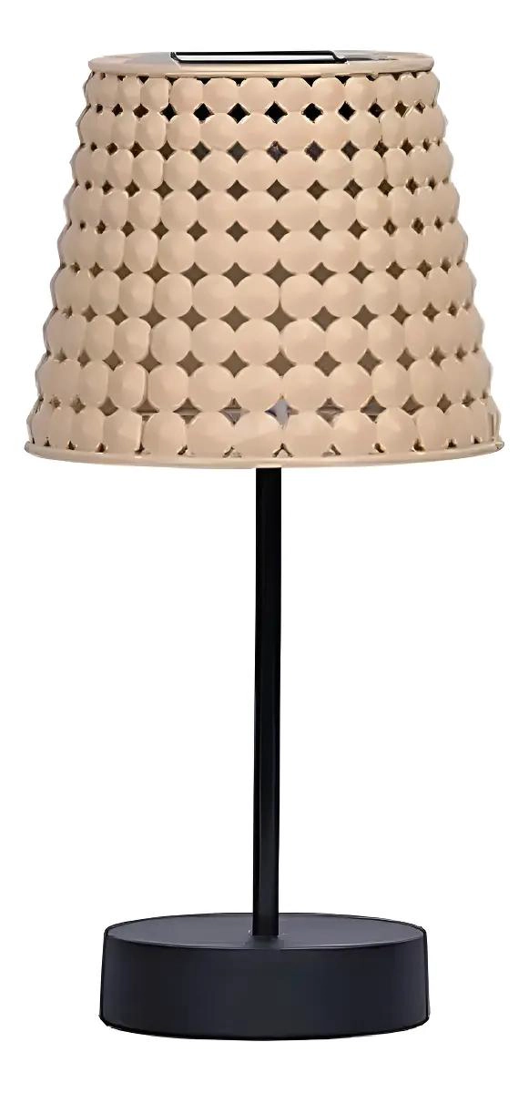LAMPARA DE MESA SOLAR LED 1W ESTRUCTURA BEIGE - 1