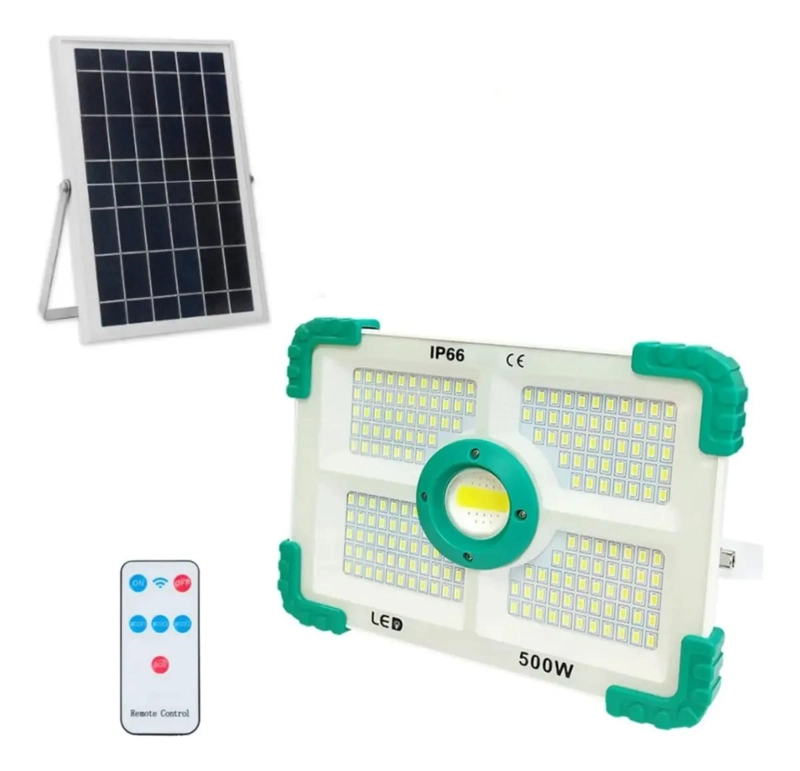 FOCO LED SOLAR 1000W CON REFLECTOR Y PANEL - 2