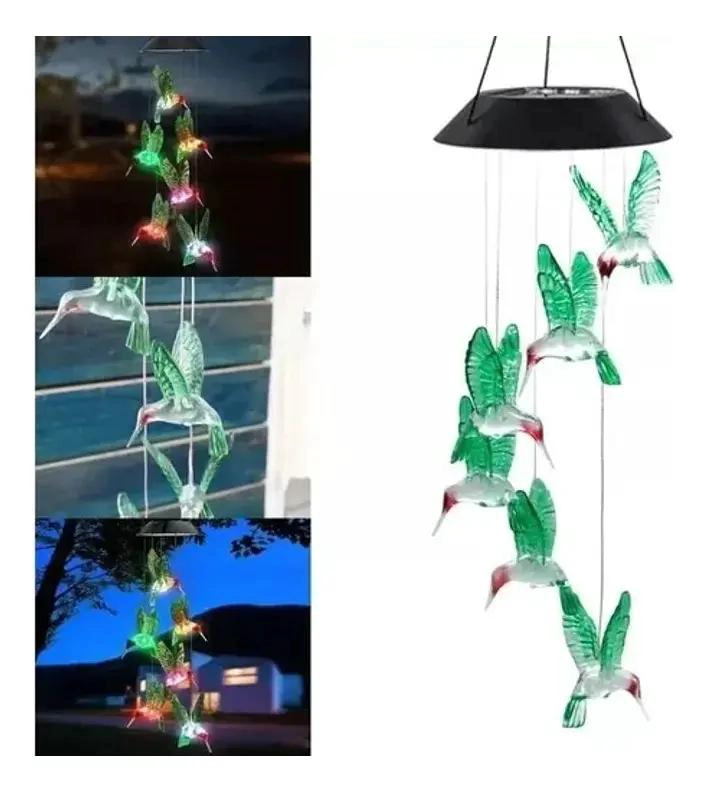 LAMPARA COLGANTE LED SOLAR MULTICOLOR PARA JARDIN - 3
